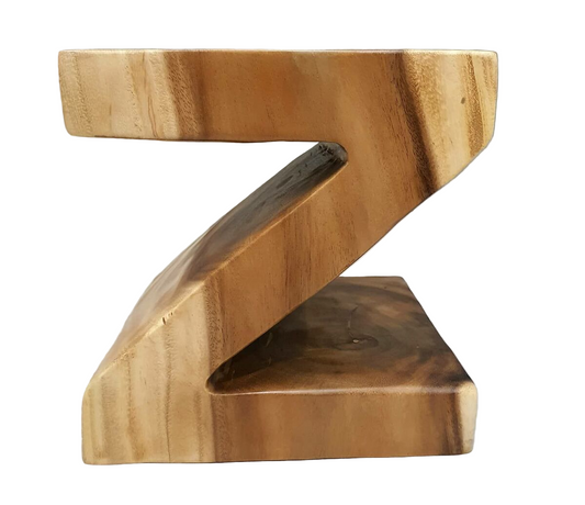 Handmade Timber Z Shape Stool / Plant Stand / Book Ends