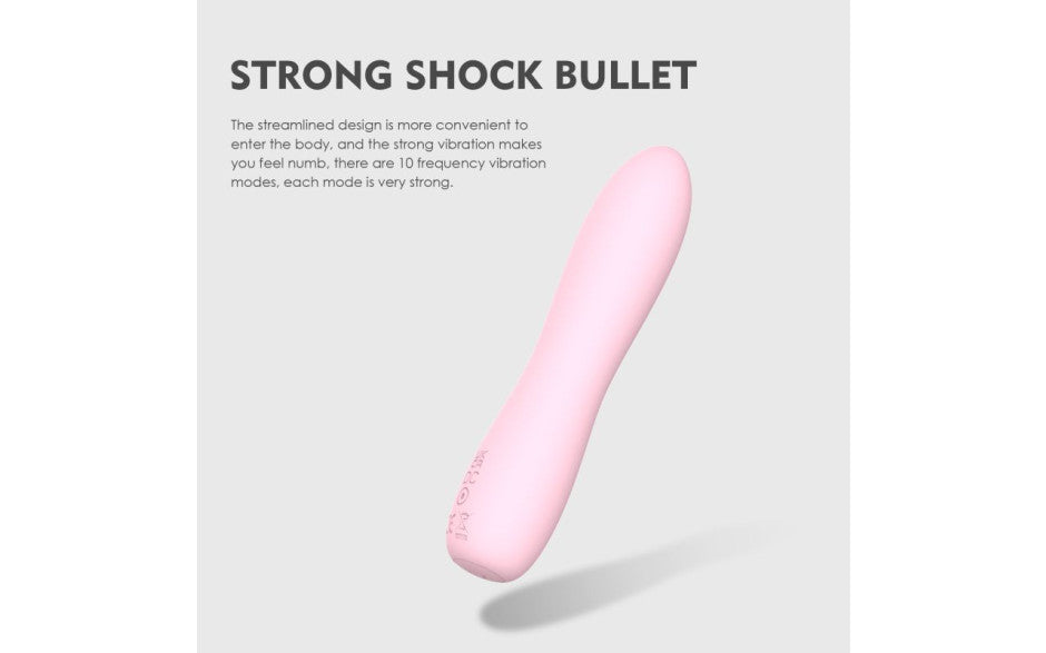 Bella Silicone 140mm Bullet Massager Pink