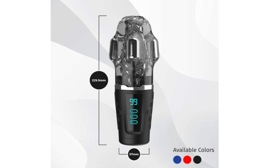 Hypershaker Automatic App Controlled LCD Masturbator Black