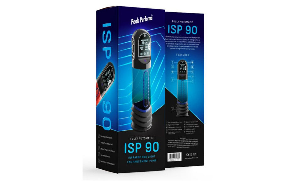 ISP90 Curve Infrared Automatic LCD Penis Pump Blue