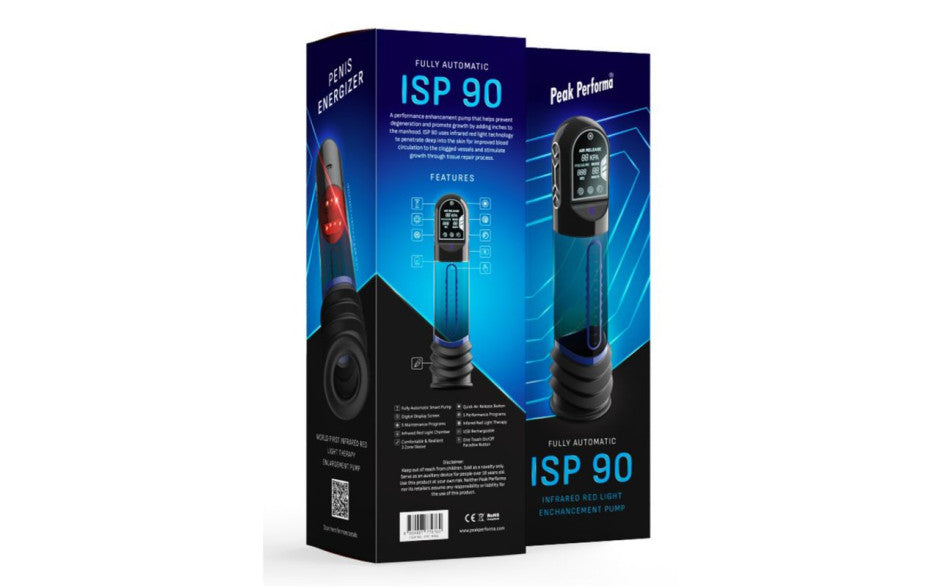 ISP90 Curve Infrared Automatic LCD Penis Pump Blue