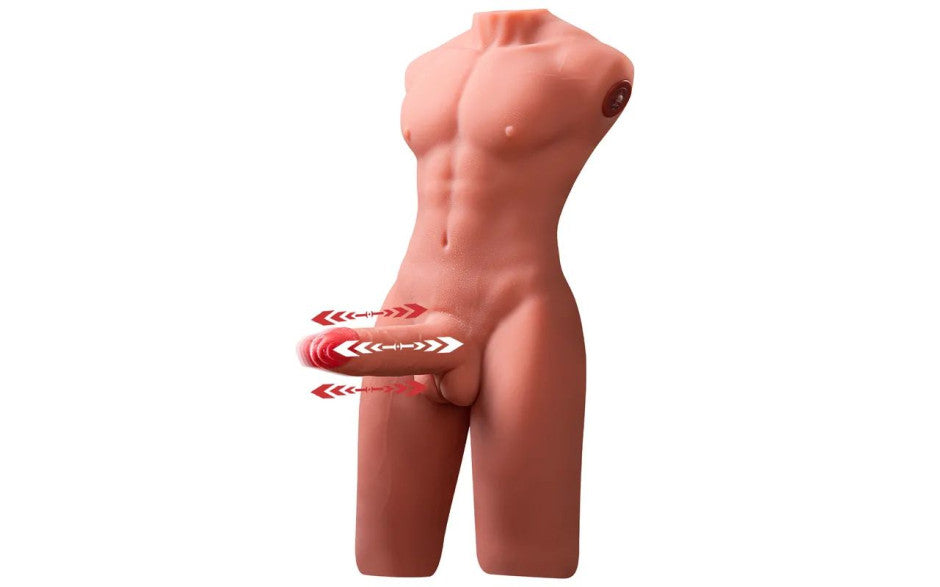 Jason 8kg USB Auto Thrusting 17cm Cock and Ass Male Torso