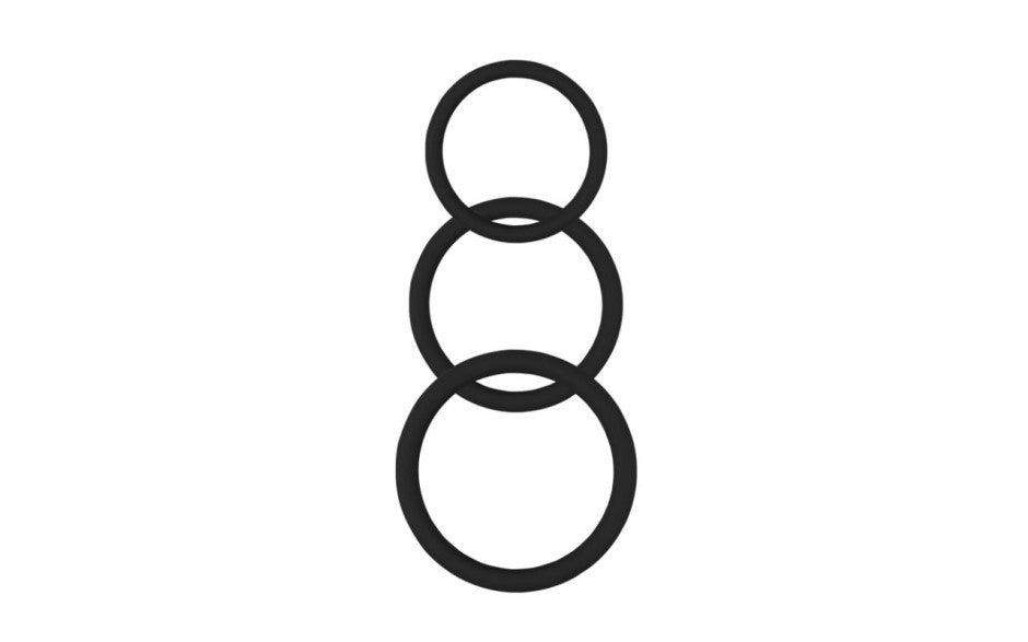 Magnum Force Cock Ring Set Black