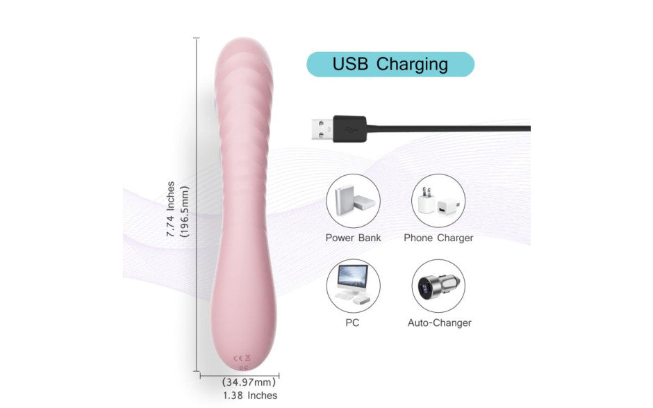 Maya Curve Silicone Vibrator Pink