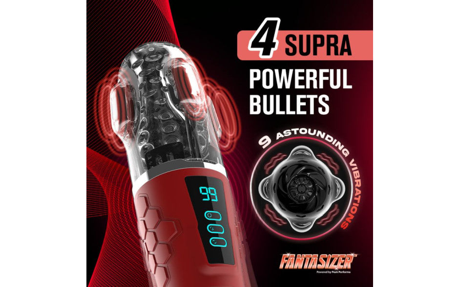 Hypershaker Automatic App Controlled LCD Masturbator Red