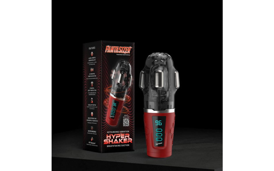 Hypershaker Automatic App Controlled LCD Masturbator Red