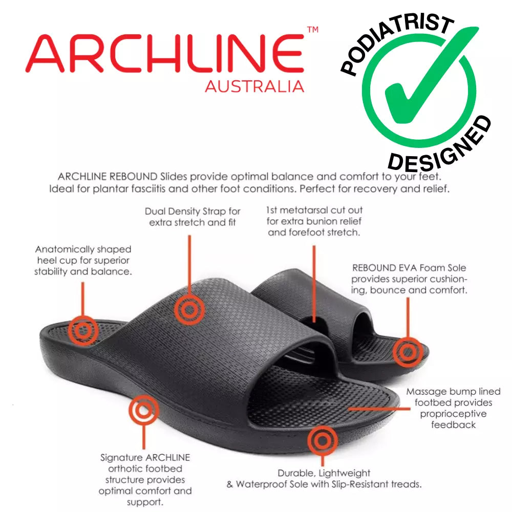 Archline Rebound Orthotic Slides - Beige / Putty