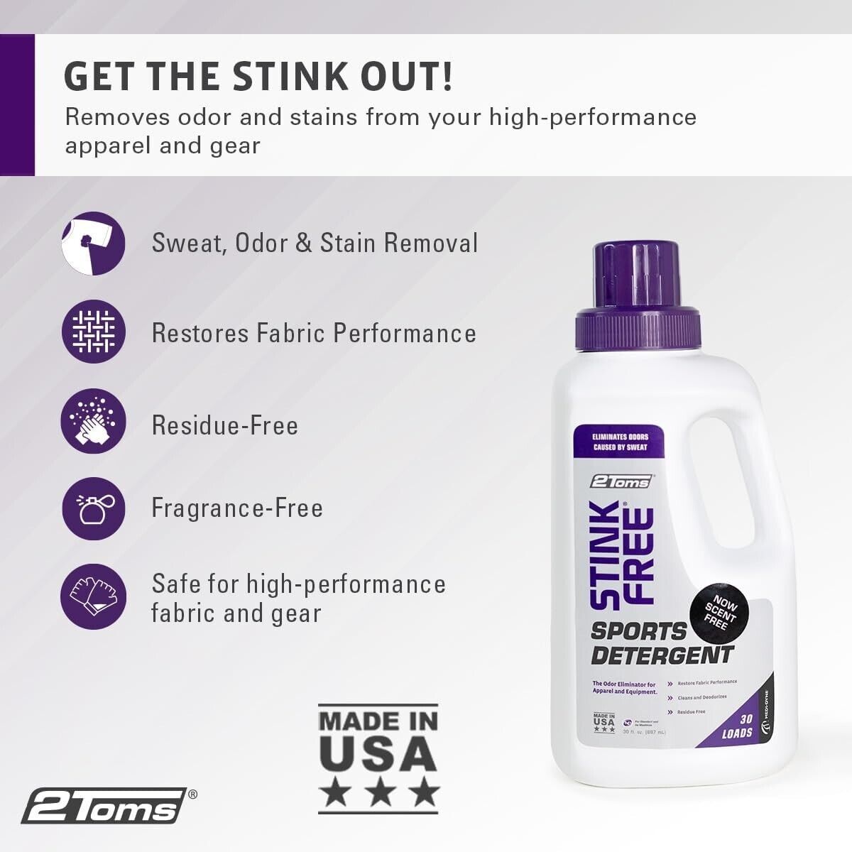 2Toms StinkFree Sports Laundry Detergent