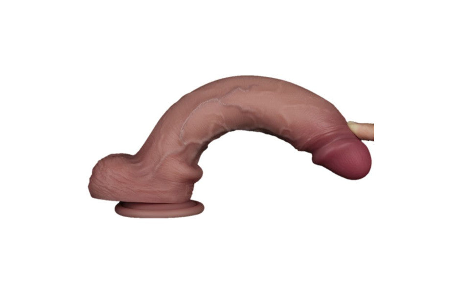 Sliding Skin Pro Dual Layer Silicone Dong 10in