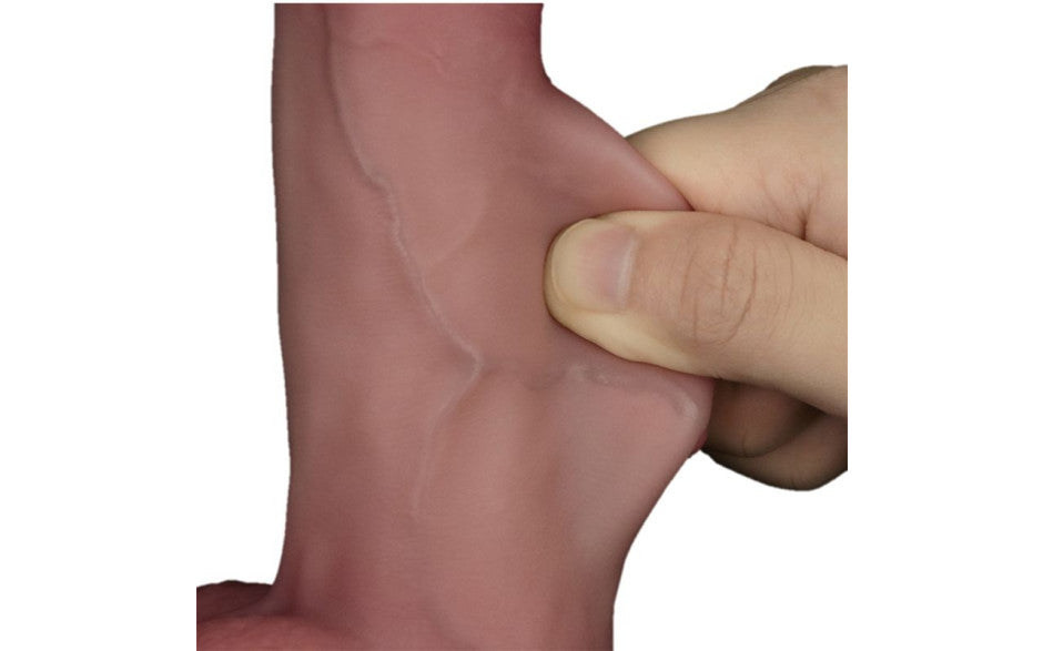 Sliding Skin Pro Dual Layer Silicone Dong 8.5in