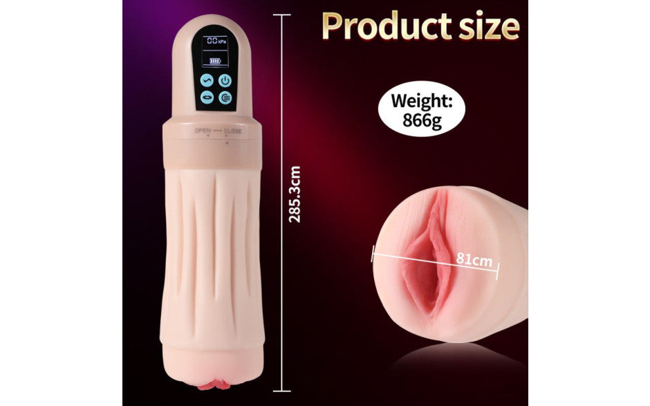 Suctroker Dual Density Vibrating Sucking Vaginal Masturbator V3