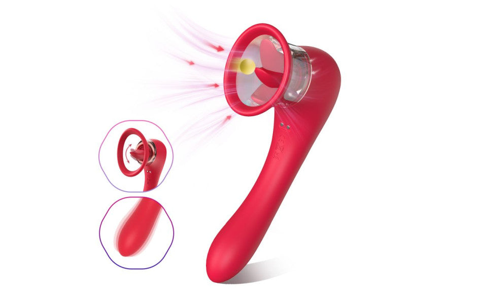 Trumpet 3-in-1 Sucking Licking Vibrating Vaginal Stimulator